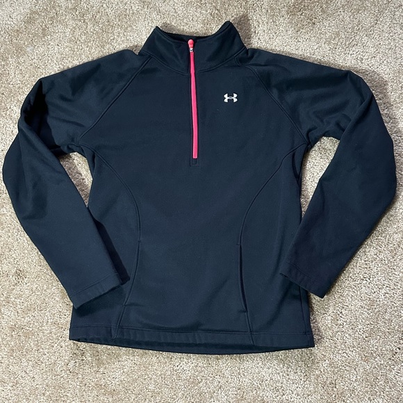 Under Armour Girls Size Medium ColdGear 1/4 zip Pullover Sweatshirt - Picture 1 of 5
